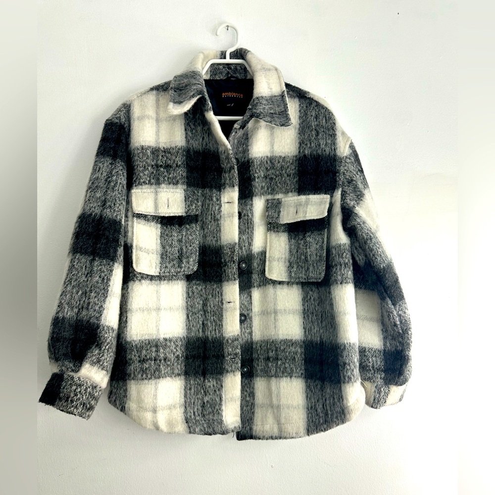 Flannel sweater button up